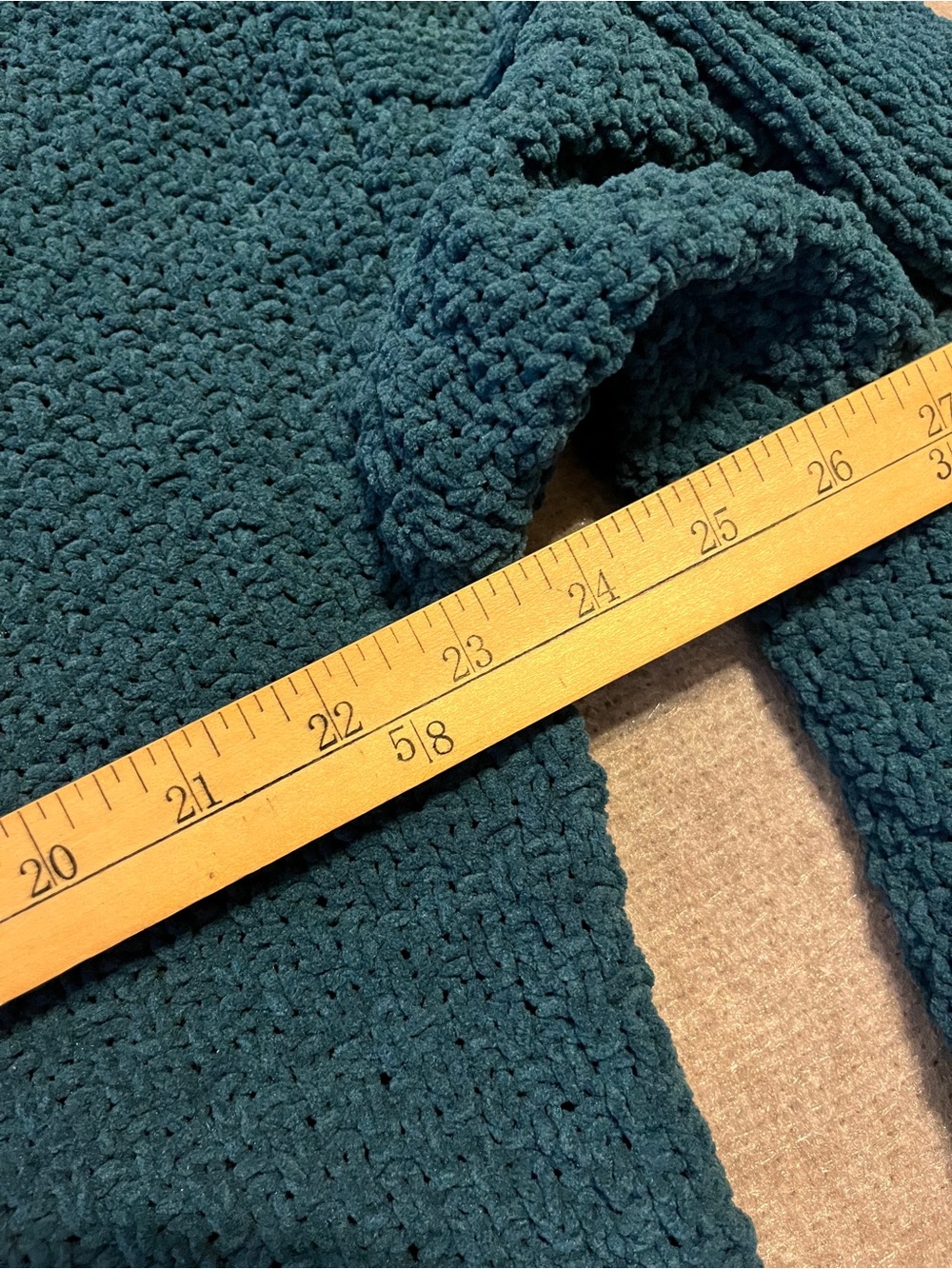 Seven7 Teal Chunky Knit Turtleneck Sweater Women’s Large - Picture 6 of 8
